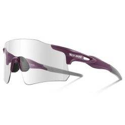 Uniseksowe okulary przeciwsłoneczne fotochromowe. Fioletowe okulary przeciwsłoneczne męskie WEST BIKING, z kauczuku. Za 150.92 zł.