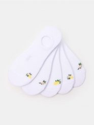 Skarpetki 5 pack - biały. Białe skarpetki damskie Sinsay, bez wzorów. Za 12.99 zł.