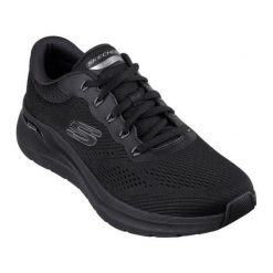 Buty Skechers Slip-ins Arch fit 2.0 - Easy Chic 150066-BBK czarne. Czarne buty sportowe na co dzień damskie bez wzorów, z syntetyku. Za 708.71 zł.