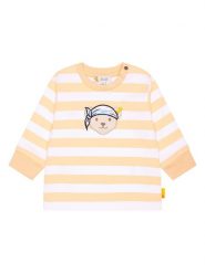 Steiff Bluza w kolorze pomarańczowym rozmiar: 62. Pomarańczowe bluzy i bluzki niemowlęce Steiff, z aplikacjami, bez ramiączek, bez kaptura. Za 57.06 zł.