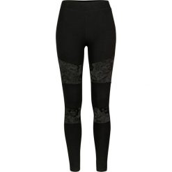 Damskie legginsy urban classic z wstawkami z koronki. Czarne legginsy damskie Urban Classics, l, bez wzorów, z koronki. Za 168.00 zł.