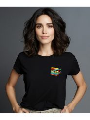 WOOOP Koszulka "Captures great moments" w kolorze czarnym rozmiar: M. Czarne bluzki damskie Wooop, m, bez wzorów, z bawełny, bez kołnierzyka, bez ramiączek. Za 56.99 zł.