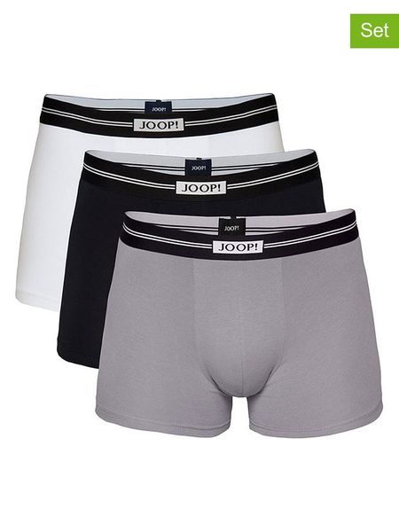 Joop! Bodywear Bokserki (3 pary) w kolorze szarym, czarnym i białym rozmiar: XL. Białe bokserki męskie Joop! Bodywear, bez wzorów. Za 86.95 zł.