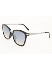 Swarovski Damskie okulary przeciwsłoneczne w kolorze srebrno-czarno-błękitnym rozmiar: 56. Czarne okulary przeciwsłoneczne damskie Swarovski. Za 299.45 zł.