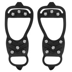 Raczki na buty turystyczne, antypoślizgowe nakładki kolce rozmiar 41-45 czarne. Czarne buty trekkingowe męskie SPRINGOS. Za 11.99 zł.