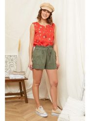 Rodier Lin Lniany top w kolorze pomarańczowym rozmiar: XL/XXL. Pomarańczowe topy damskie Rodier Lin, xl, bez wzorów, ze lnu, bez kołnierzyka. Za 136.13 zł.