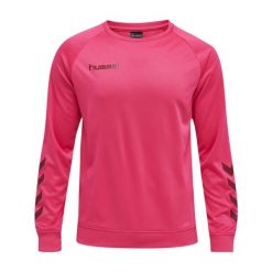 Bluza do piłki ręcznej dla dorosłych Hummel Promo Poly Sweatshirt. Czerwone bluzy bez kaptura męskie HUMMEL, m, bez wzorów, bez ramiączek, bez kaptura. Za 134.50 zł.