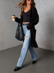 Milan Kiss Kardigan w kolorze czarnym rozmiar: M. Czarne kardigany damskie Milan Kiss, m, bez wzorów. Za 208.99 zł.