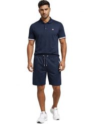 Geographical Norway Koszulka polo "Koliar" w kolorze granatowym rozmiar: L. Niebieskie koszulki polo męskie Geographical Norway, l, bez wzorów, z bawełny, bez ramiączek. Za 87.81 zł.