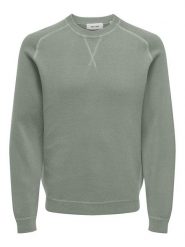 ONLY & SONS Sweter w kolorze zielonym rozmiar: XXL. Zielone swetry męskie Only & Sons, xxl, bez wzorów, z bawełny, bez kołnierzyka. Za 109.52 zł.
