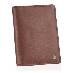 Portfel skórzany BETLEWSKI BPM-BH-M3 j. brązowy. Brązowe portfele męskie Betlewski, bez wzorów, ze skóry. Za 49.99 zł.