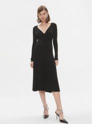 Pinko Sukienka dzianinowa Coccodrillo 102023 A18P Czarny Regular Fit. Czarne sukienki damskie Pinko, s, bez wzorów, z dzianiny, bez kołnierzyka, bez ramiączek. Za 1,449.00 zł.