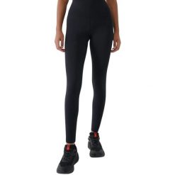 Legginsy damskie 4F FNK. Czarne legginsy damskie 4f, l, bez wzorów, z podwyższonym stanem, na fitness i siłownię. Za 99.99 zł.