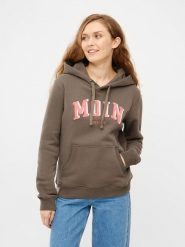 Derbe Bluza w kolorze brązowo-jasnoróżowym rozmiar: XL. Brązowe bluzy z nadrukiem damskie Derbe, xl, z bawełny. Za 187.52 zł.