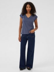 Kaffe Koszulka w kolorze granatowym rozmiar: S. Niebieskie bluzki damskie Kaffe, s, bez wzorów, bez kołnierzyka, bez ramiączek. Za 104.99 zł.