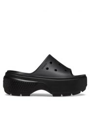 Crocs Klapki Stomp Slide 209346 Czarny. Czarne klapki damskie Crocs, bez wzorów, z tworzywa sztucznego, bez obcasa. Za 219.99 zł.