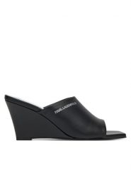 KARL LAGERFELD Klapki Rialto KL34400 Czarny. Czarne klapki damskie Karl Lagerfeld, bez wzorów, ze skóry, bez obcasa. Za 639.99 zł.