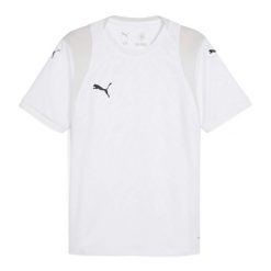 Koszulka piłkarska męska Puma TEAMCUP JERSEY. Białe t-shirty sportowe męskie Puma, l, z jersey, bez ramiączek, na fitness i siłownię. Za 165.75 zł.