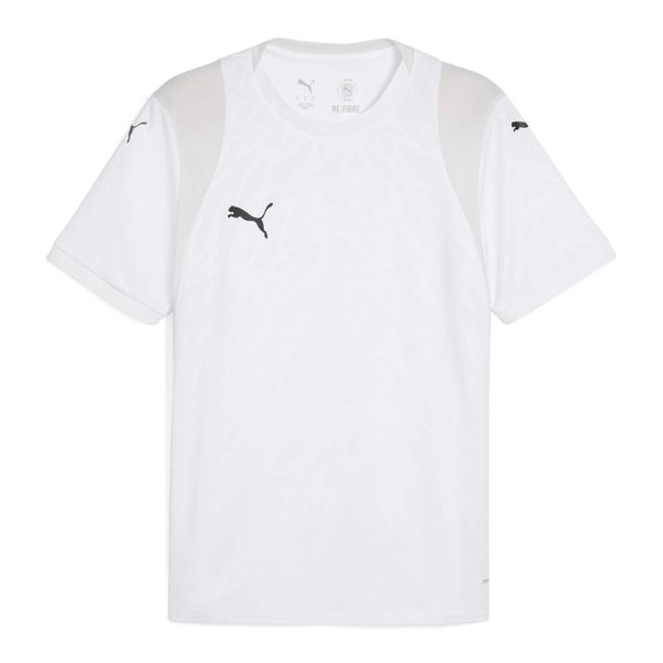 Koszulka piłkarska męska Puma TEAMCUP JERSEY. Białe t-shirty sportowe męskie Puma, l, z jersey, bez ramiączek, na fitness i siłownię. Za 165.75 zł.