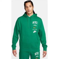 Bluza sportowa męska Nike Club Bb Po. Zielone bluzy sportowe męskie Nike, bez wzorów, sportowe, bez kołnierzyka, bez ramiączek. Za 519.00 zł.