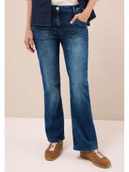 Cecil Dżinsy - Bootcut fit - w kolorze granatowym rozmiar: W26/L32. Niebieskie jeansy damskie Cecil, z podwyższonym stanem. Za 153.71 zł.