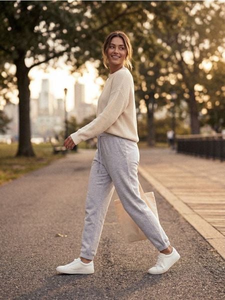 Dresowe spodnie jogger terry - szary. Szare spodnie sportowe damskie Sinsay, l, z dresówki, na fitness i siłownię. Za 29.99 zł.