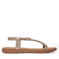 Sandały Clara Barson. Żółte sandały damskie Clara Barson, bez wzorów, bez obcasa, na płaskiej podeszwie. Za 99.99 zł.