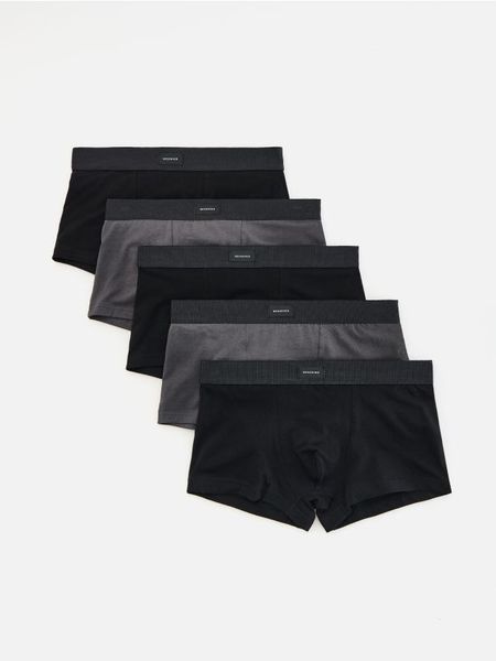 5 pack bokserek Classic - ciemnoszary. Szare bokserki męskie Reserved, bez wzorów, z bawełny. Za 109.99 zł.