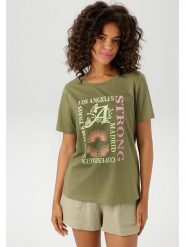 Aniston Koszulka w kolorze khaki rozmiar: 40. Brązowe bluzki damskie Aniston, bez wzorów, z bawełny, bez kołnierzyka, bez ramiączek. Za 41.95 zł.