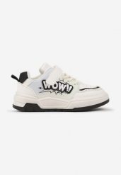 Biało-Czarne Buty Sportowe Sneakersy Zapinane na Rzep z Aplikacją 3D Lerinael. Białe sukienki niemowlęce Born2be, z aplikacjami, z jeansu, bez ramiączek. Za 69.99 zł.