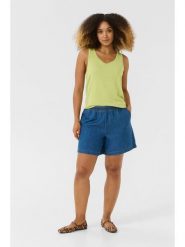 CULTURE Top dzianinowy w kolorze zielonym rozmiar: L. Zielone topy damskie Culture, l, bez wzorów, z dzianiny, bez kołnierzyka. Za 60.99 zł.