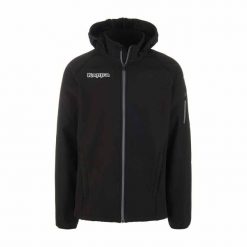 Kurtka softshell Kappa Valas. Czarne kurtki męskie Kappa, xl, bez wzorów, z materiału, bez kaptura. Za 396.00 zł.