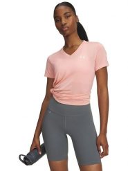 Under Armour Koszulka sportowa w kolorze jasnoróżowym rozmiar: M. Różowe bluzki sportowe damskie Under Armour, m, bez wzorów, z materiału, bez ramiączek. Za 69.95 zł.
