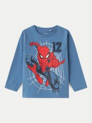 NAME IT Bluzka SPIDERMAN 13231947 Niebieski Regular Fit. Niebieskie t-shirty chłopięce Name it, bez wzorów, z bawełny, bez ramiączek. Za 39.99 zł.