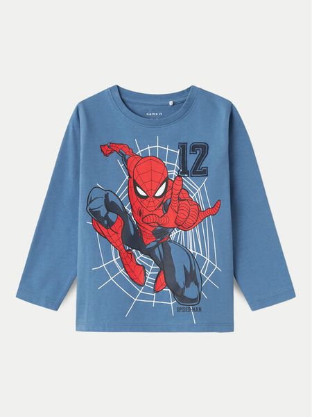 NAME IT Bluzka SPIDERMAN 13231947 Niebieski Regular Fit. Niebieskie t-shirty chłopięce Name it, bez wzorów, z bawełny, bez ramiączek. Za 39.99 zł.