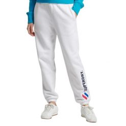 Spodnie turystyczne damskie Superdry Code Applique dresowe. Białe spodnie dresowe damskie Superdry., m, bez wzorów, z bawełny. Za 155.00 zł.