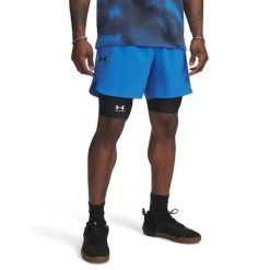 Szorty Under Armour Vanish Elite. Niebieskie szorty męskie Under Armour, s, z materiału, na fitness i siłownię. Za 258.00 zł.