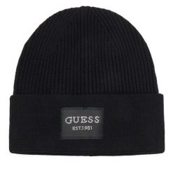 Czapka Guess. Czarne czapki zimowe damskie Guess. Za 154.99 zł.
