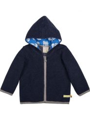 Loud + proud Bluza polarowa w kolorze granatowym rozmiar: 50/56. Niebieskie bluzy i bluzki niemowlęce bez wzorów, z bawełny, bez ramiączek, bez kaptura. Za 74.63 zł.