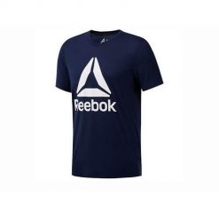 Koszulka sportowa męska Reebok Wor Sup 20 Tee BL. Niebieskie t-shirty sportowe męskie Reebok, l, z dresówki, bez ramiączek, na fitness i siłownię. Za 127.61 zł.