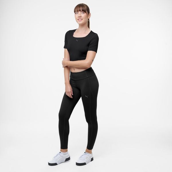 Legginsy fitness damskie Puma. Fioletowe legginsy damskie Puma, l, bez wzorów, z poliesteru. Za 99.99 zł.