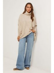 Soft Cashmere Golf w kolorze szarobrązowym rozmiar: 34/36. Brązowe golfy damskie Soft Cashmere, bez wzorów, z kaszmiru, bez ramiączek. Za 143.99 zł.