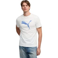 Męskie T-shirt Puma Graphic Cat Logo Tee. Białe t-shirty męskie Puma, m, bez wzorów, z bawełny, bez kołnierzyka. Za 190.00 zł.