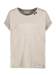 Sublevel Koszulka w kolorze kremowym rozmiar: L. Brązowe bluzki damskie Sublevel, l, bez wzorów, bez kołnierzyka, bez ramiączek. Za 43.99 zł.