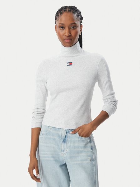 Tommy Jeans Bluzka DW0DW23251 Szary Slim Fit. Szare topy sportowe damskie Tommy Jeans, s, bez wzorów, z bawełny, bez ramiączek. Za 203.99 zł.