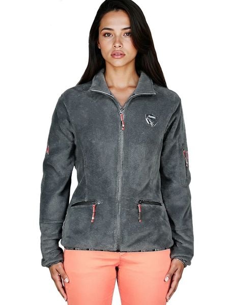 Canadian Peak Kurtka polarowa "Tisalineak" w kolorze antracytowym rozmiar: XXL. Czarne kurtki damskie Canadian Peak, xxl, z aplikacjami, z materiału, bez kaptura. Za 143.90 zł.