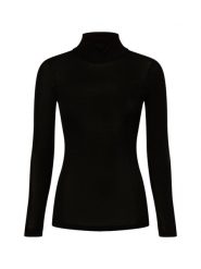 Samsøe Samsøe koszulka z długim rękawem - Sadou Kobiety Lyocell czarny, M. Czarne t-shirty damskie Samsoe & Samsoe, m, bez wzorów, z bawełny, bez kołnierzyka. Za 379.95 zł.