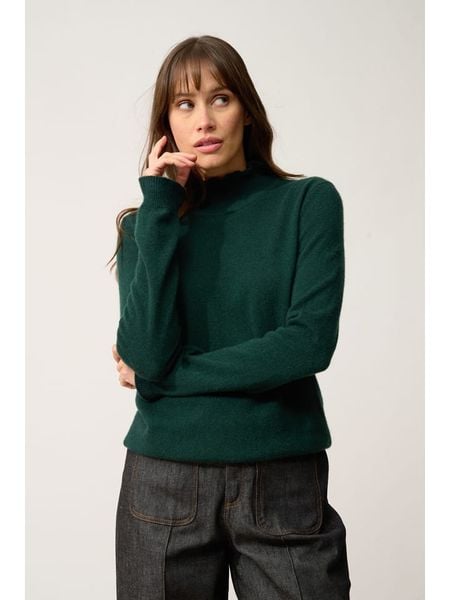 Just Cashmere Kaszmirowy sweter "Trila" w kolorze ciemnozielonym rozmiar: XXL. Zielone golfy damskie Just Cashmere, xxl, z kaszmiru, bez kołnierzyka. Za 339.37 zł.