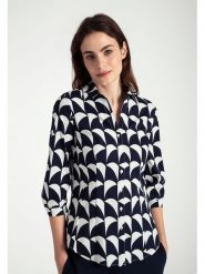 More & More Bluzka w kolorze granatowo-białym rozmiar: 36. Niebieskie bluzki damskie MORE & MORE, bez wzorów, bez kołnierzyka, bez ramiączek. Za 104.99 zł.