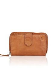 Bellicci Skórzany portfel "Collins" w kolorze jasnobrązowym - 9 x 17 x 3 cm rozmiar: onesize. Brązowe portfele damskie Bellicci, bez wzorów, z materiału. Za 113.99 zł.